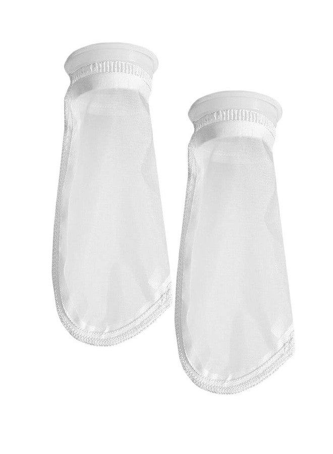 Honritone 2 Pack Mesh Filter Socks 50 Micron 4" Plastic Ring, 9" Short Bag Nylon Filter Bags for Aquarium Marine Reef Sump - Image 1